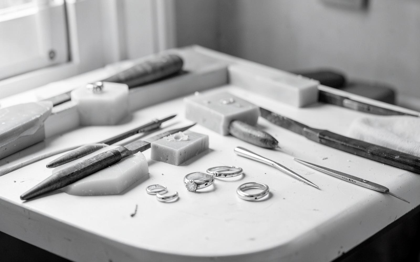 The stoa workbench and hand tools in the Seoul studio